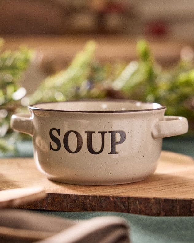 Set 2 Classic Peppered Soup Bowl Handles