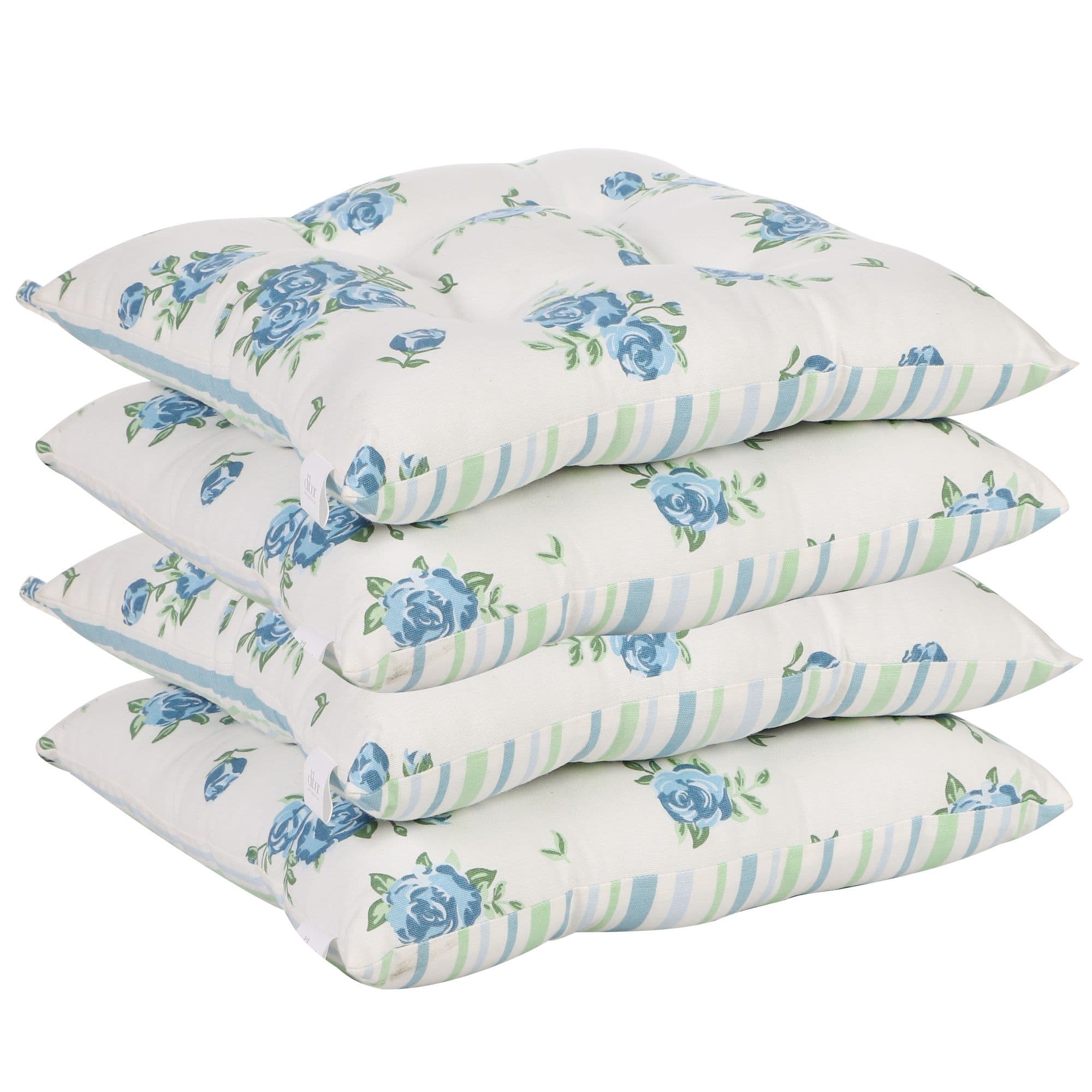 Set 4 Floral Indoor Outdoor Chair Seat Pad Garden Furniture Cushions