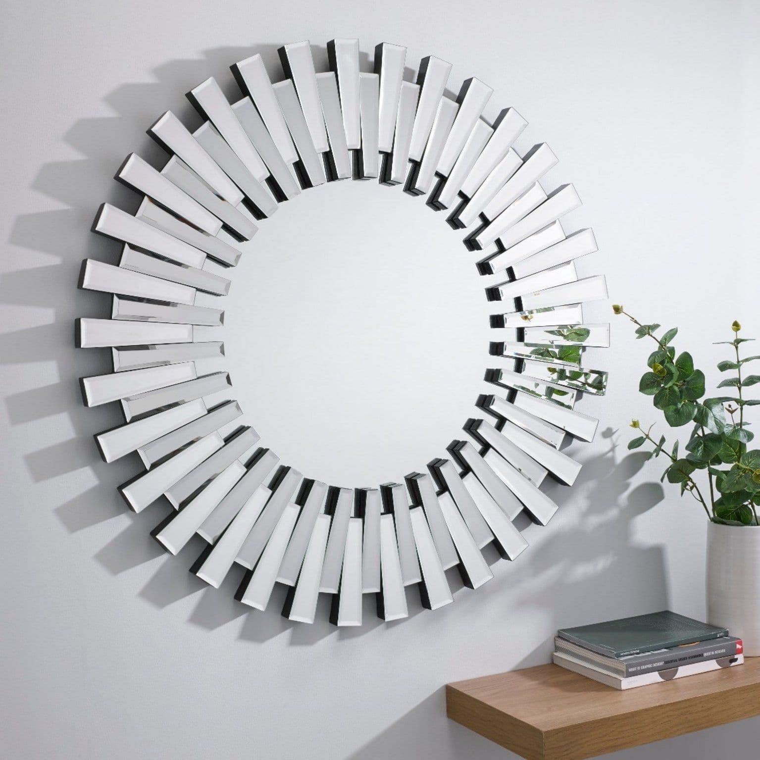 Starburst Small 60cm 3D Round Sunburst Modern Hallway Bedroom Dining Living Room Mirror