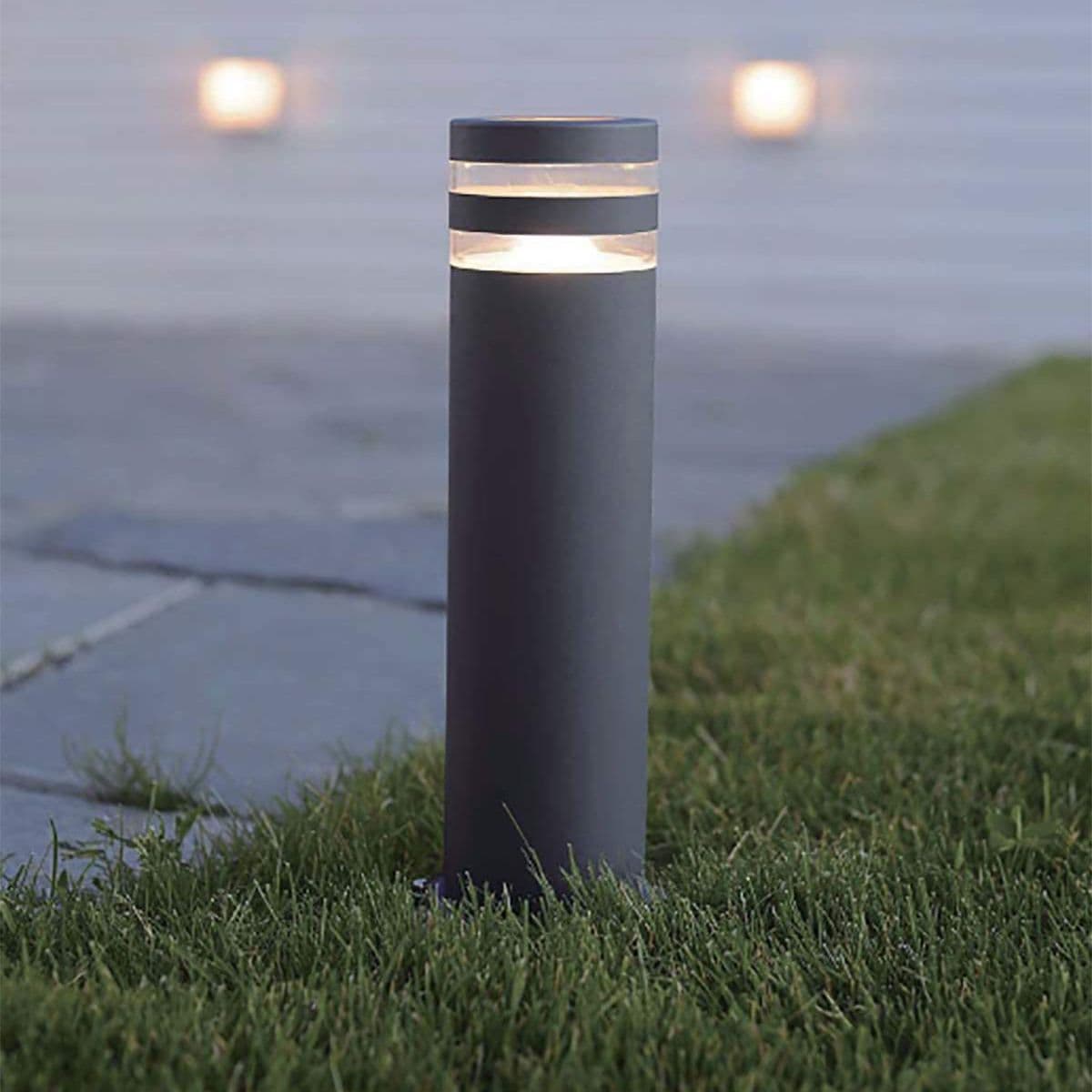 ASHLEY Dark Grey Anthracite Outdoor Post Light