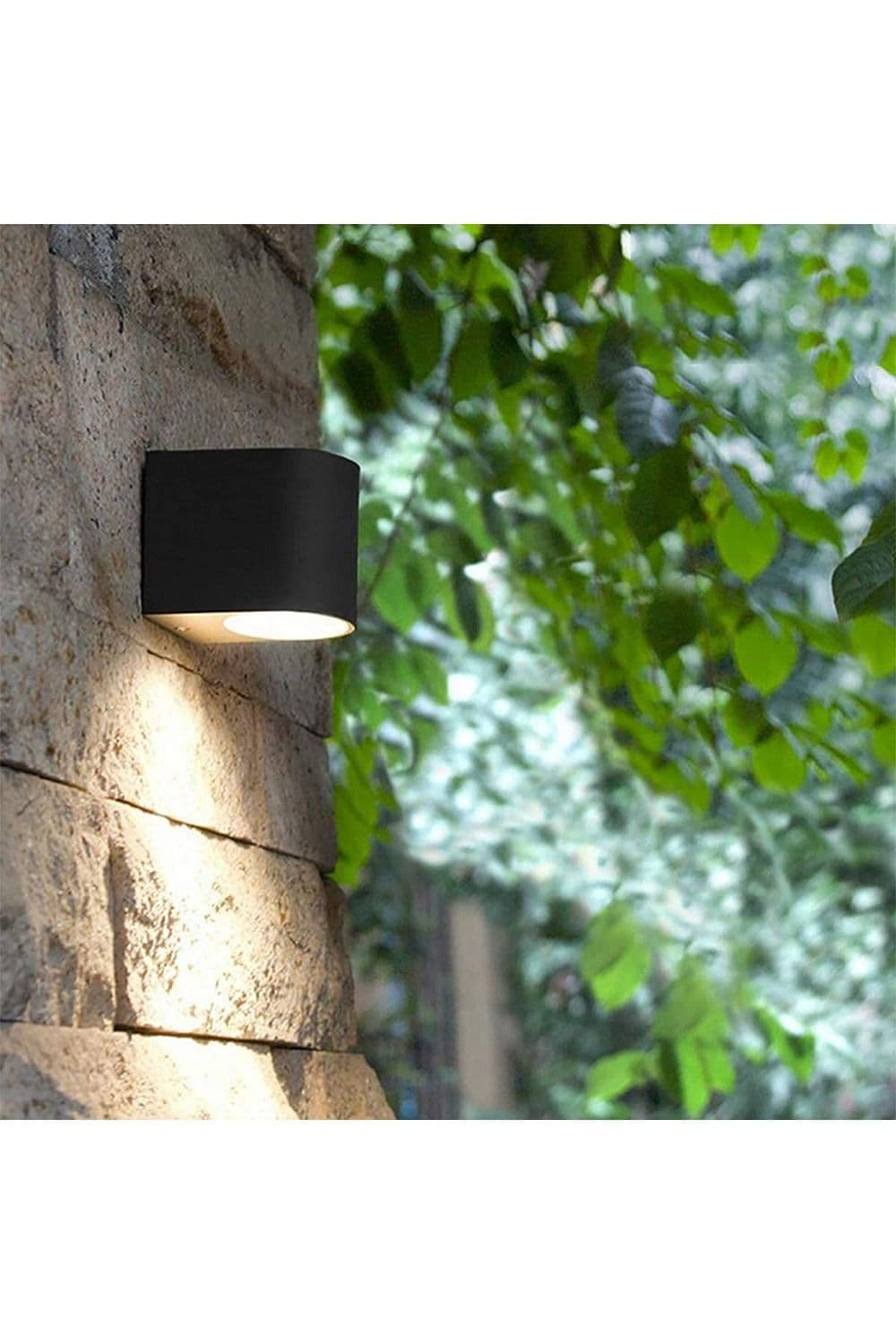 'Tiago' Black Small Curved Single Wall Spotlight