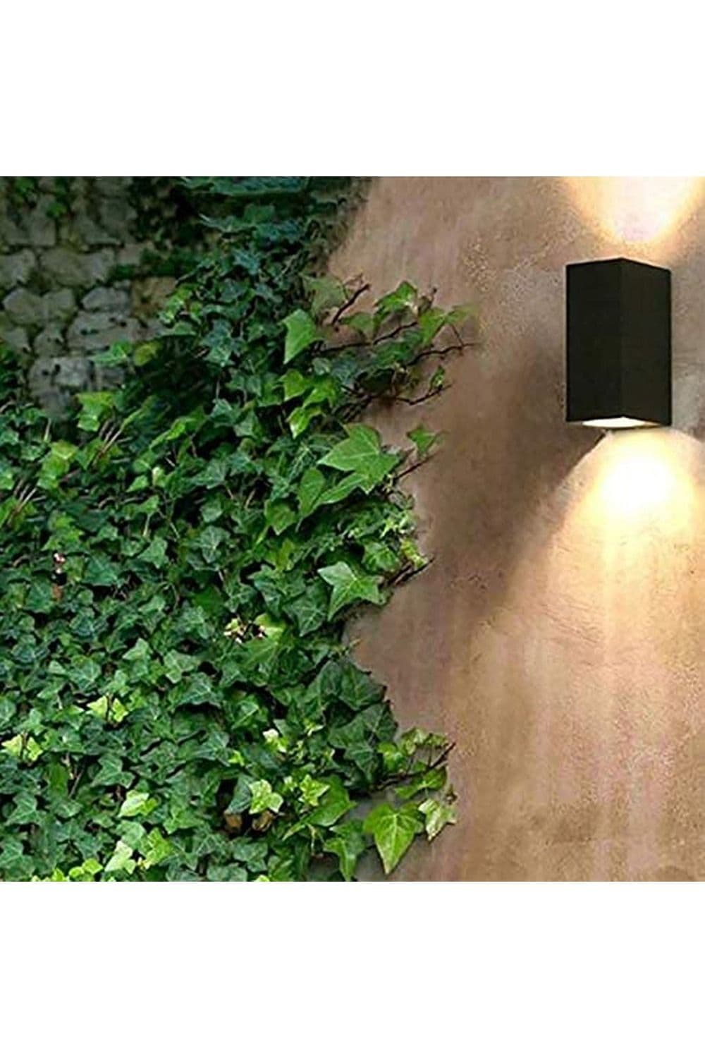 'Tiago' Black Rectangle Double Wall Spotlights