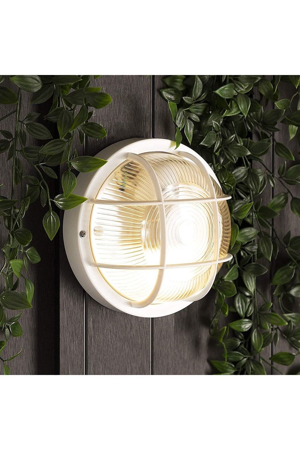 Ronnie White Cage Round Bulkhead Light