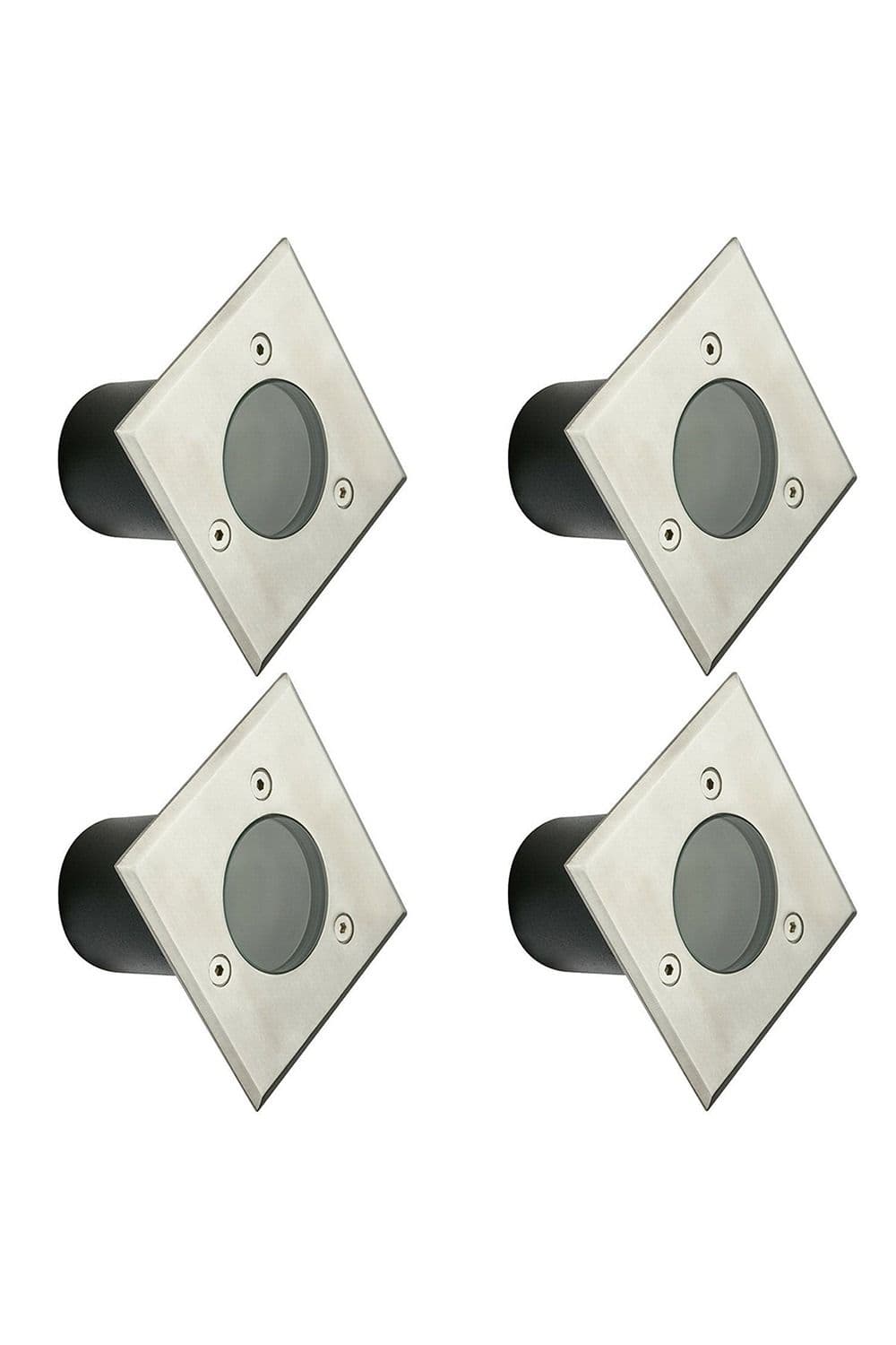 Myah Four Square Small Stainless Steel Inground Or Decking Lights