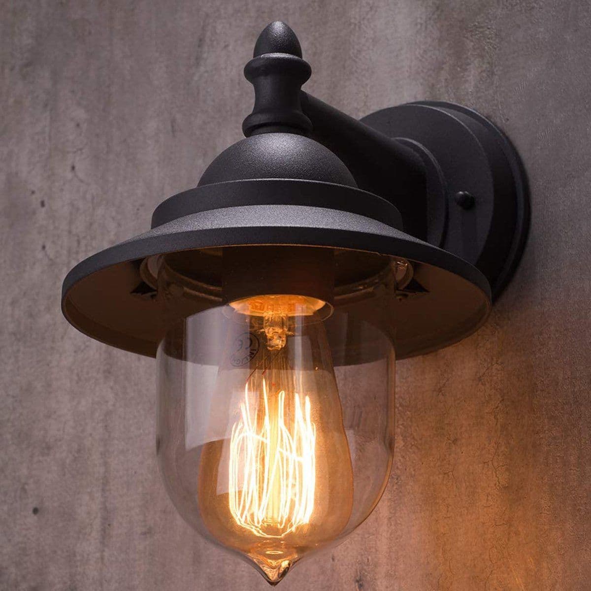 CGC Lighting 'Ryder' Matt Black Fisherman Lantern Wall Light