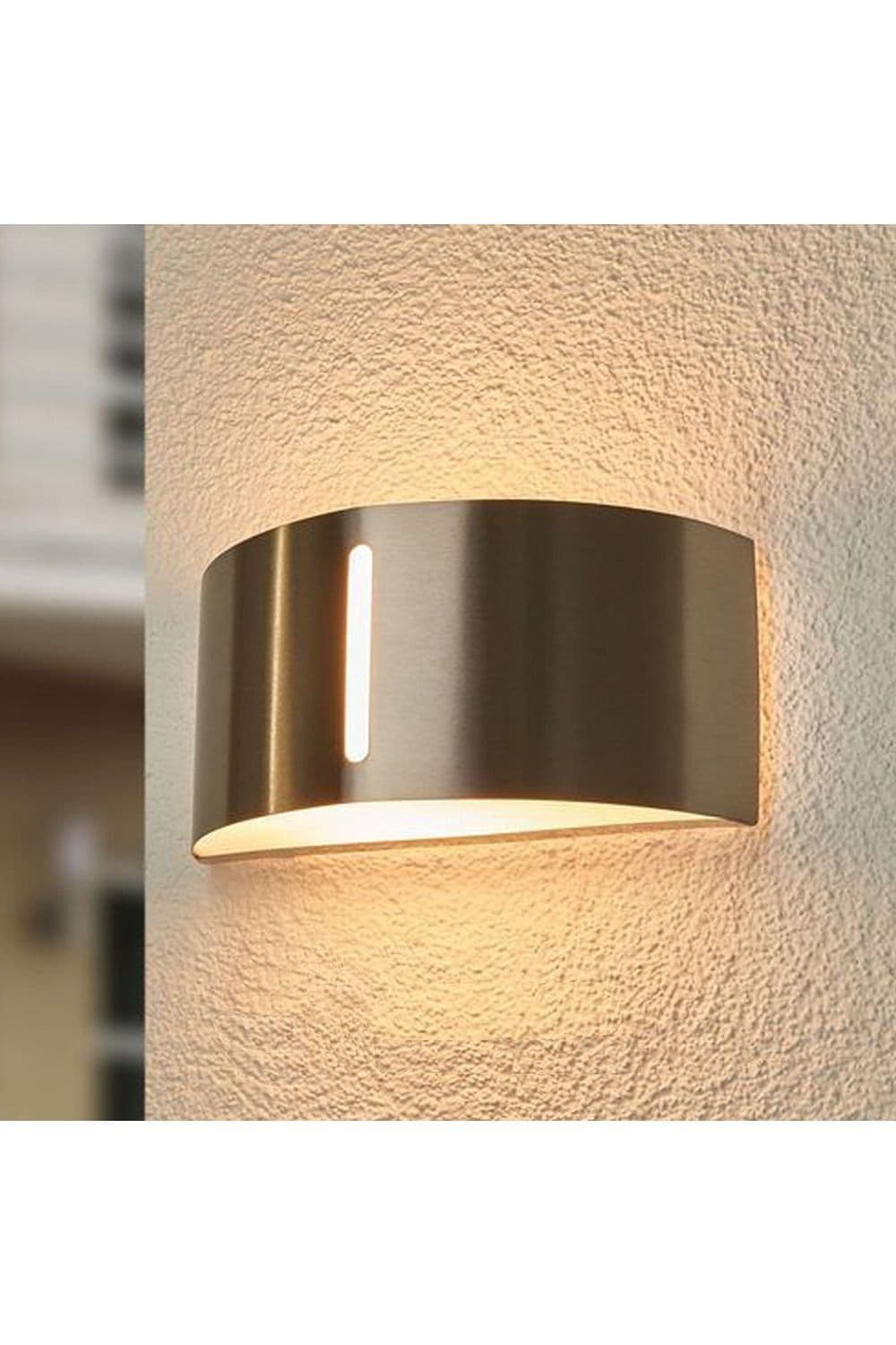 'Athena' Stainless Steel Curved Outdoor Wall Light