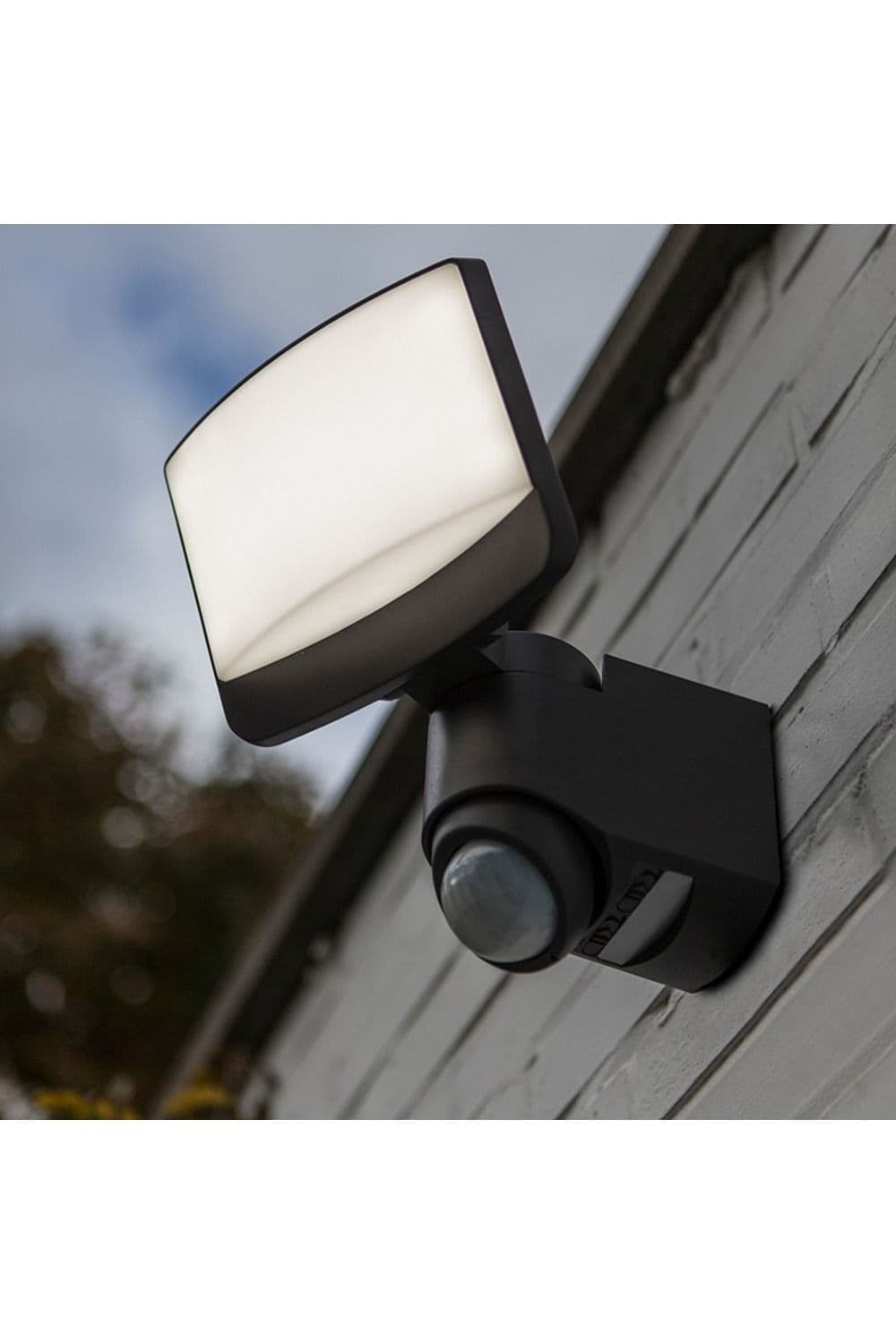 'Sunshine' Grey Medium LED Flood Light With Motion Sensor
