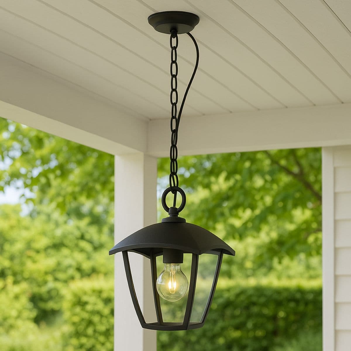 Violet Outdoor Chain Hanging Lantern Light