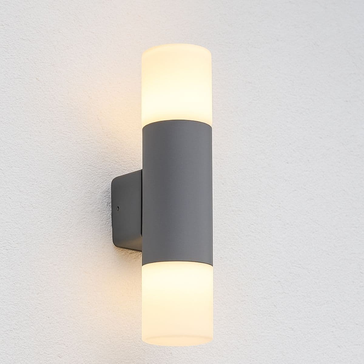 'Cortez' Dark Grey Double Outdoor Wall Light