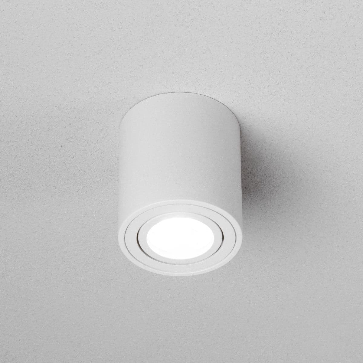 'Sasha' White Round Surface Mount Tilt Ceiling Spotlights