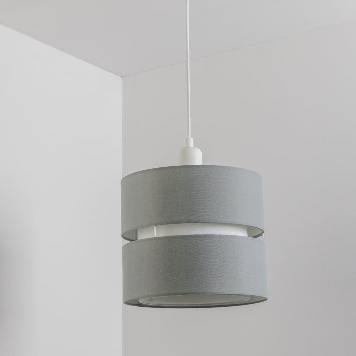'Gayle' Grey Two Tier Lamp Shade