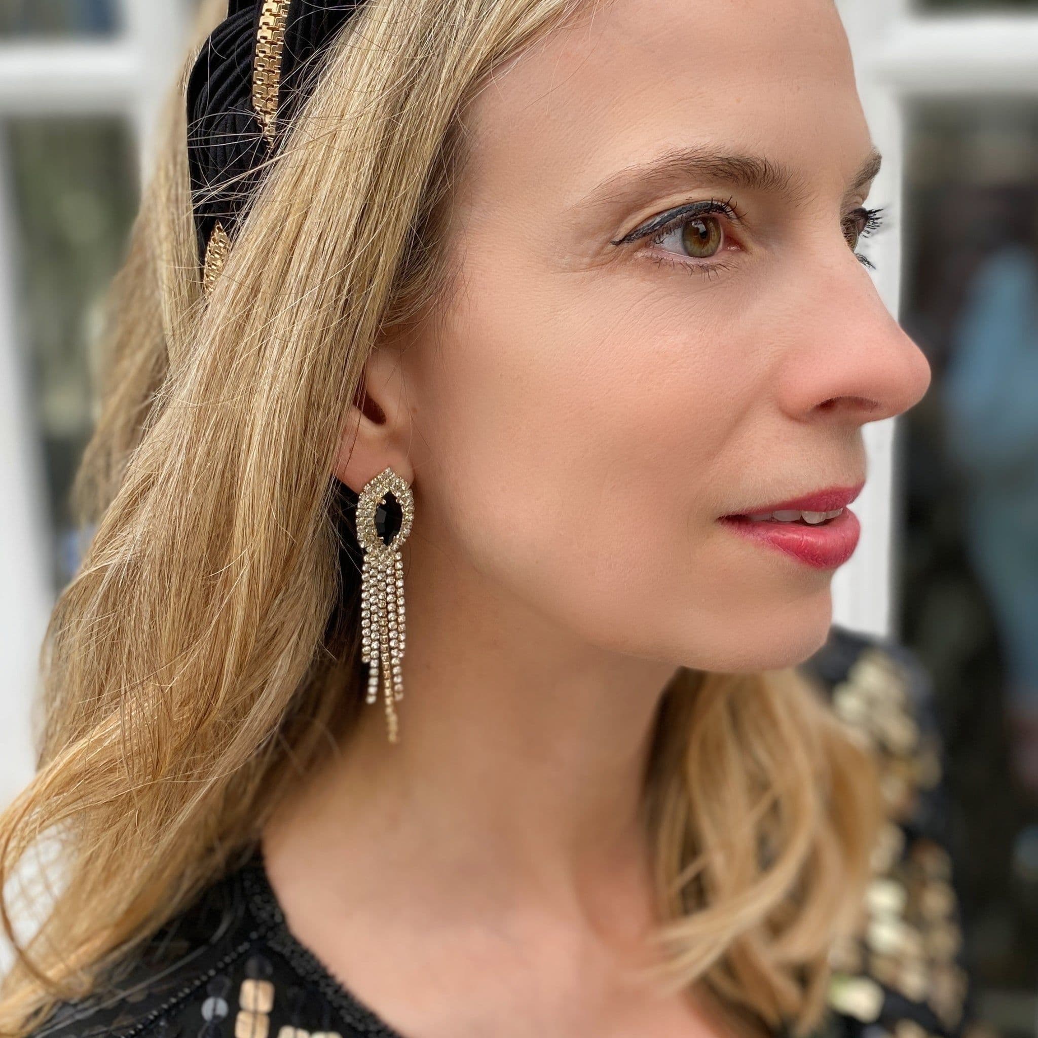 Diamante Drop Earrings