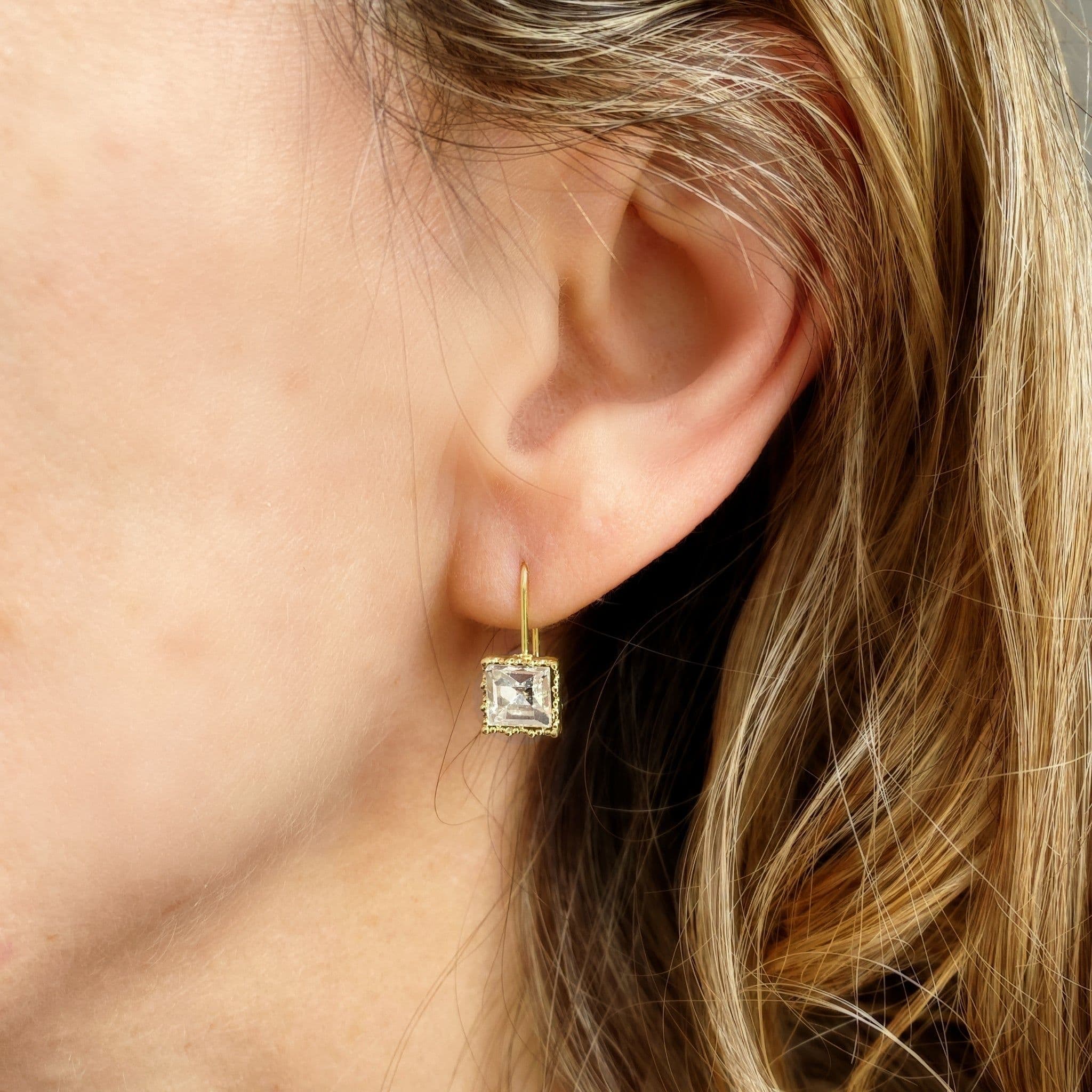 Small Drop Crystal Earrings