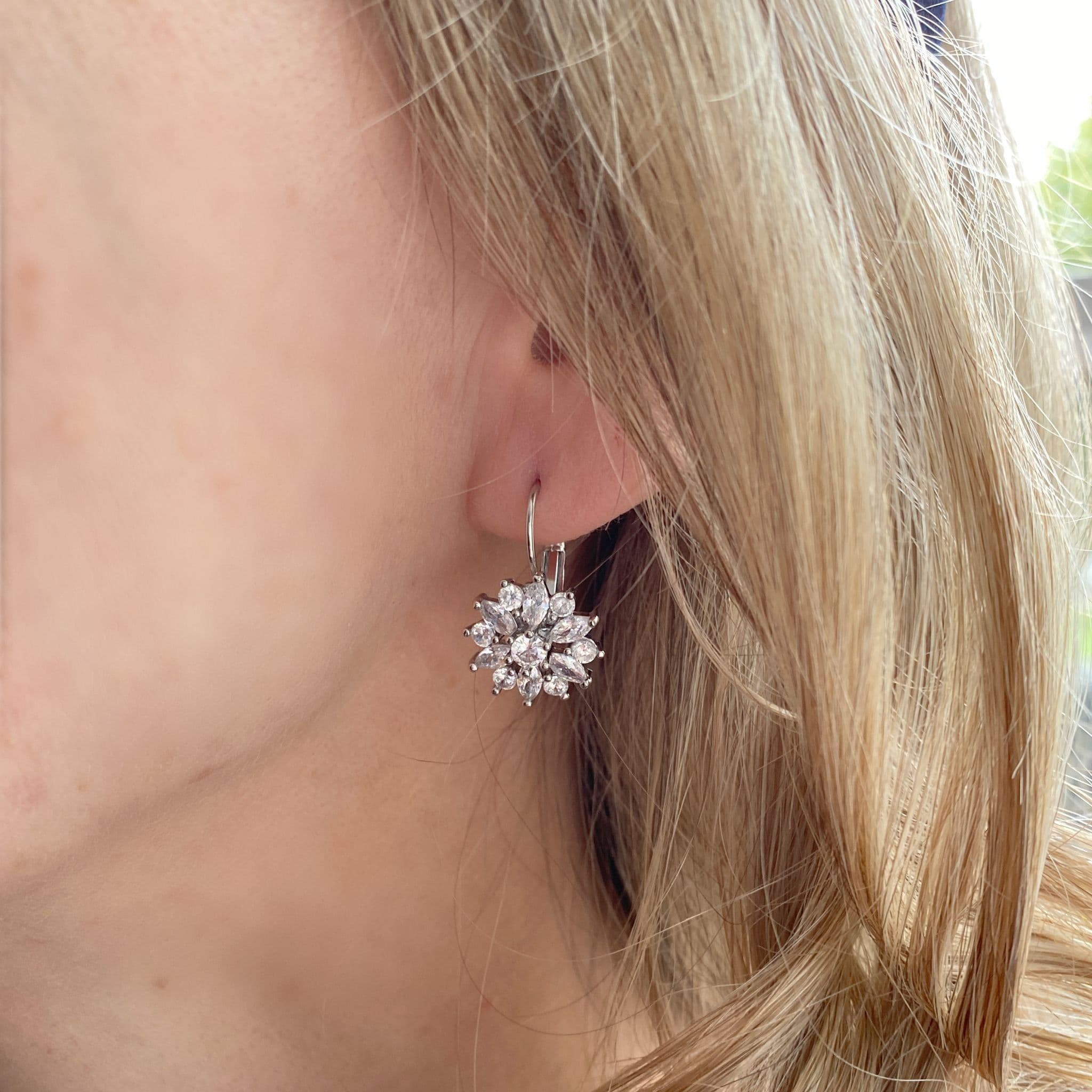 Floral Diamante Earrings