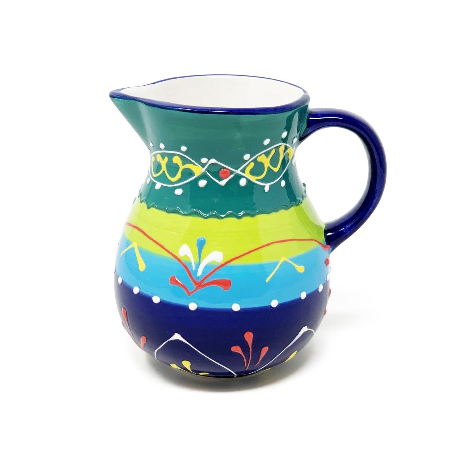 Classic Spanish Hand Painted Home Decor Small Pourer Jug 0.5L Blue/Green