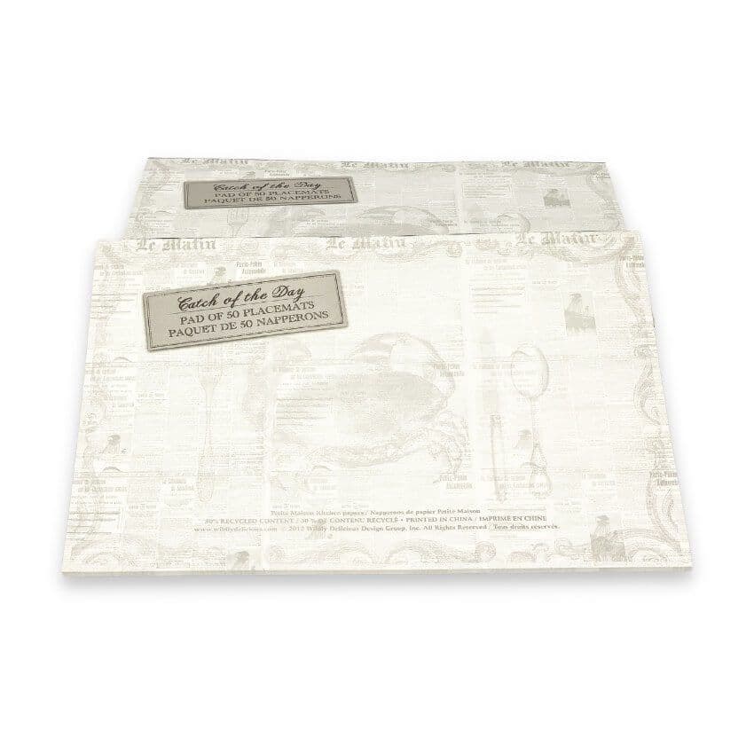 Catch of the Day Kitchen Dining Tabletop Dinner Placemats 6 x Pads (300 Sheets)