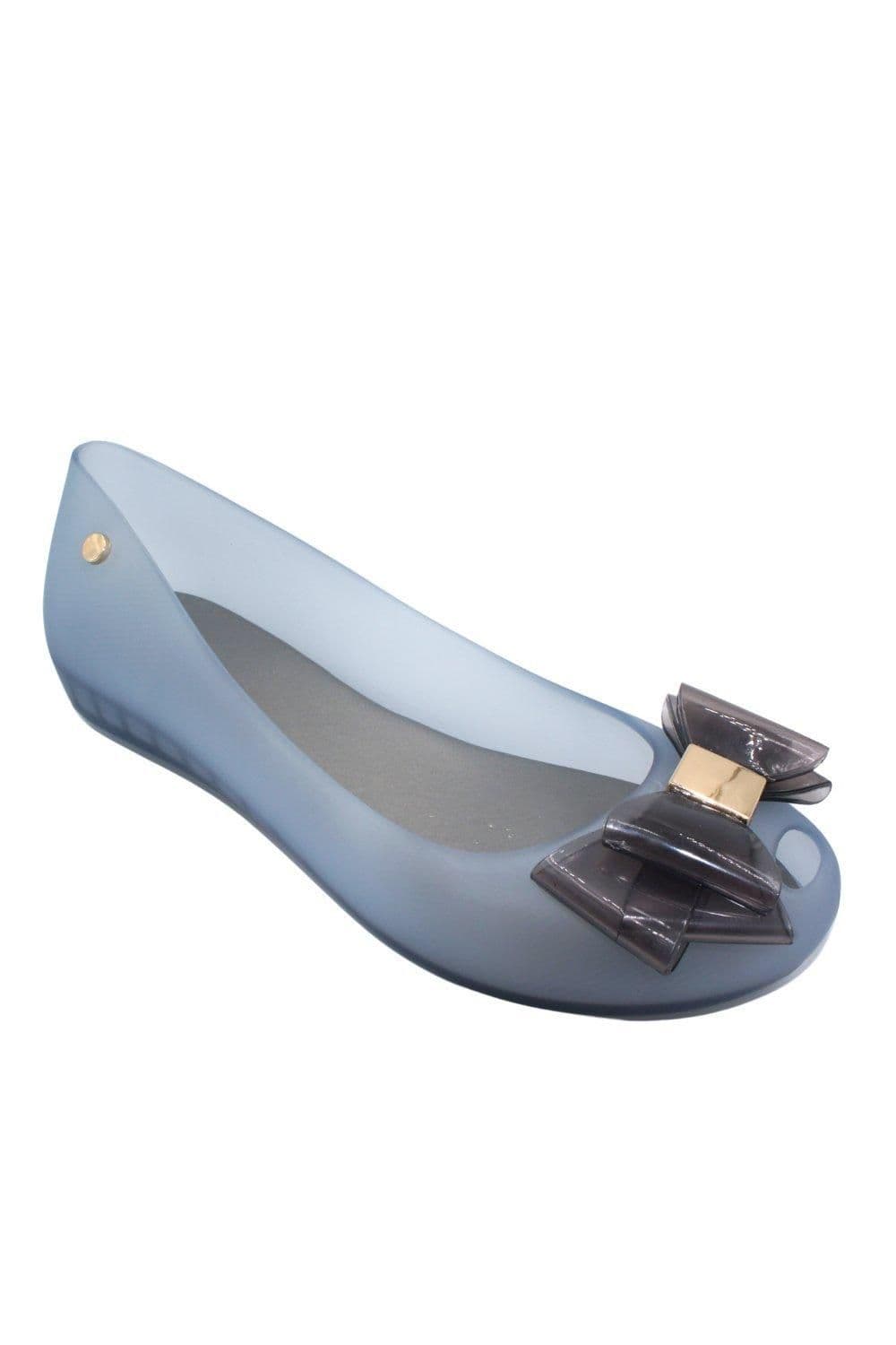 IVACHY Women's Slip-On Flat Peep Toe Simple Jelly Ballet Pump Shoes in Blue | Size: 3