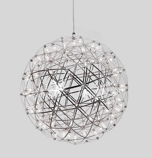 'Fawkes' Chrome Extra Large 60cm Silver Firework / Starburst Chandelier
