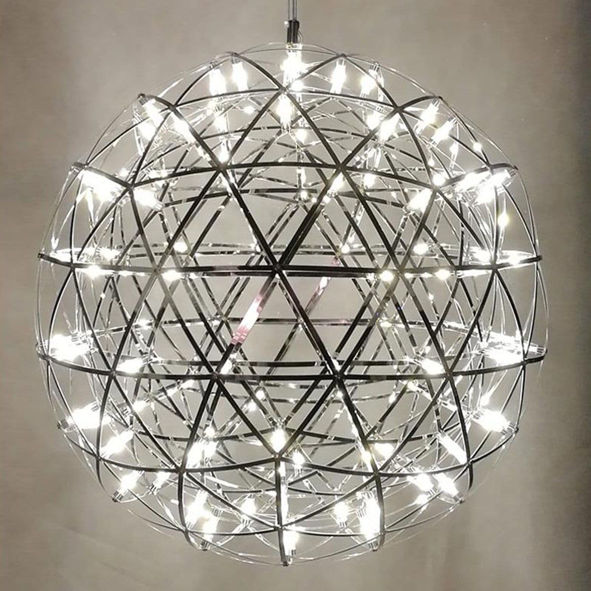 'Fawkes' 40cm Chrome Large Silver Firework / Starburst Chandelier