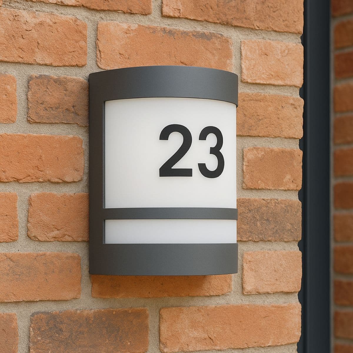 'Kala'  Black Stainless Steel Curved Outdoor Wall Light