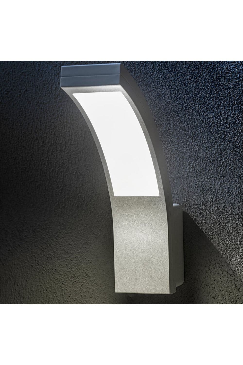 'Paris' White LED Curved Outdoor Wall Light