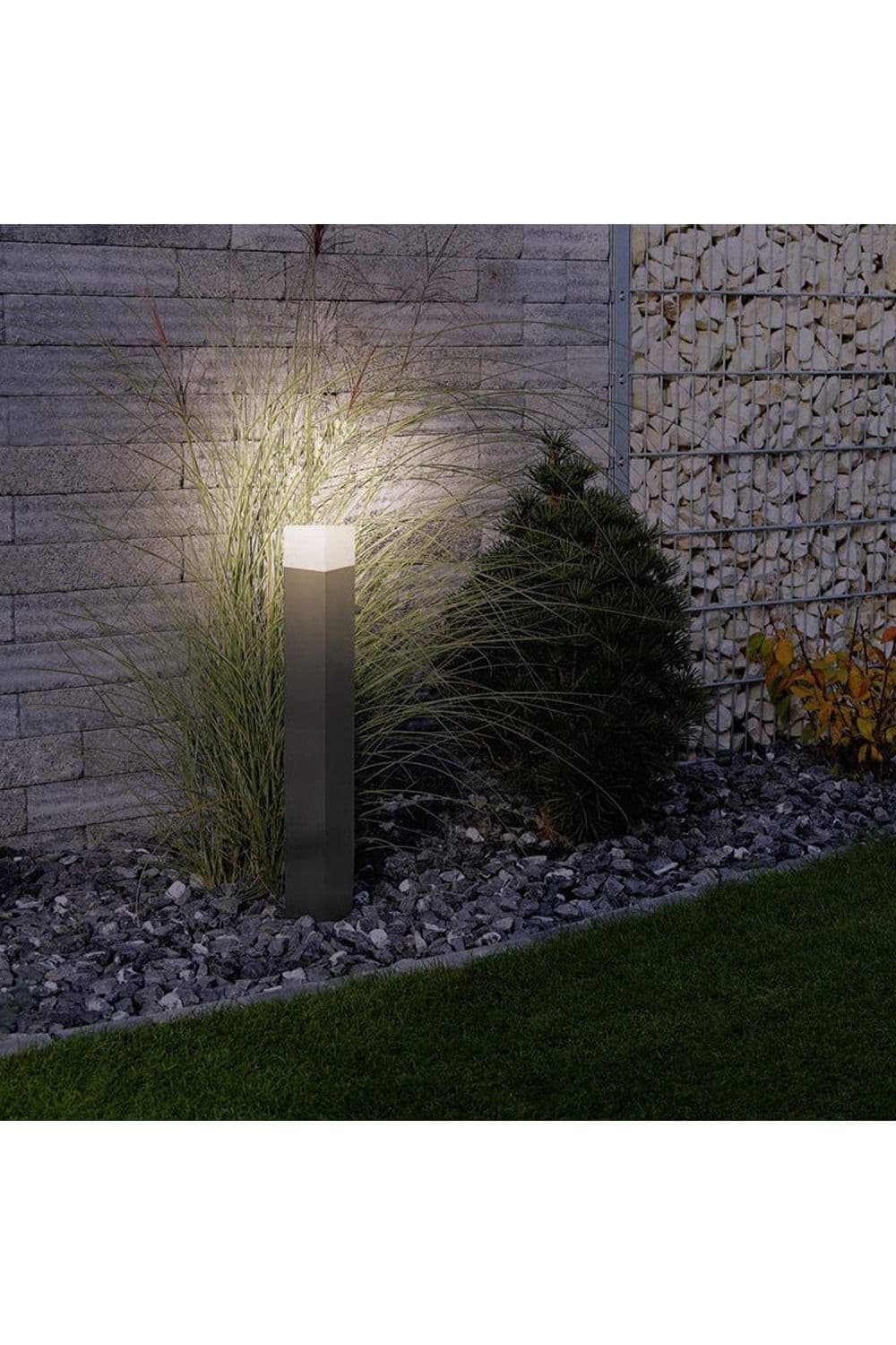 'Amara' Dark Grey & White Square Outdoor Large Post Light