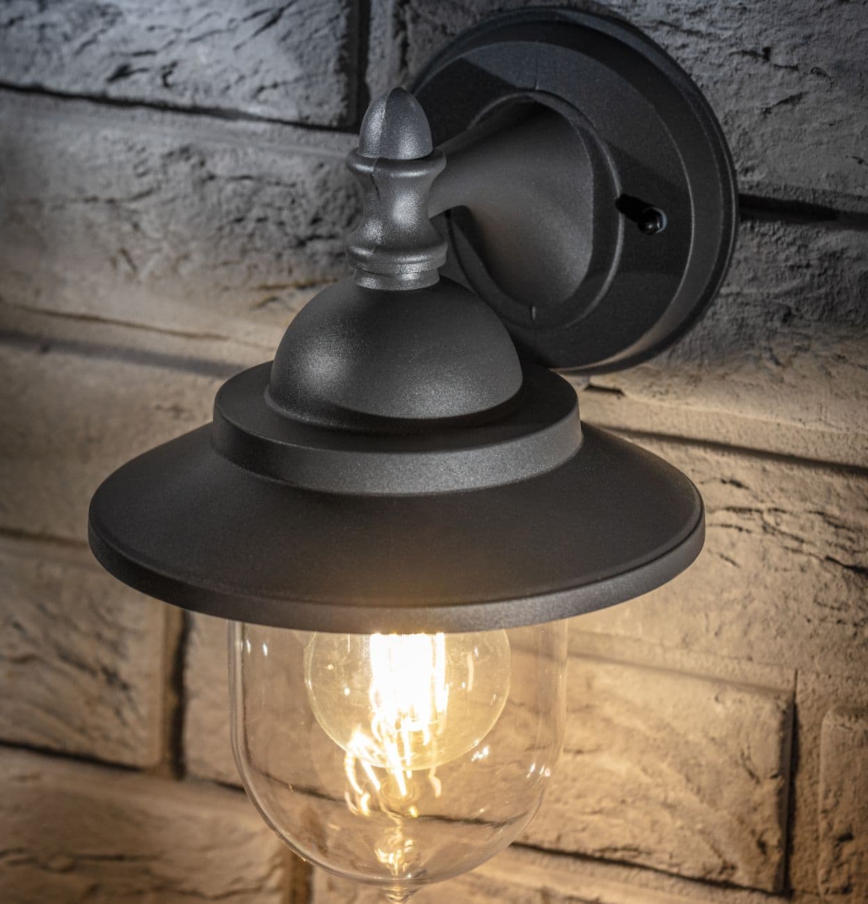 CGC Lighting 'Ryder' Dark Grey Fisherman Wall Lantern Light