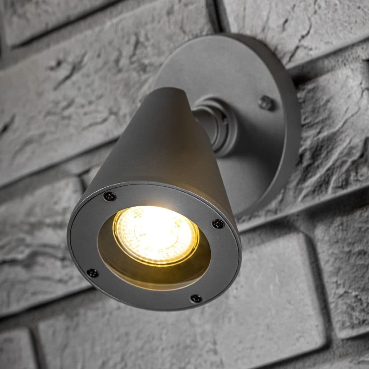 Molly Dark Grey Cone Outdoor Wall Light