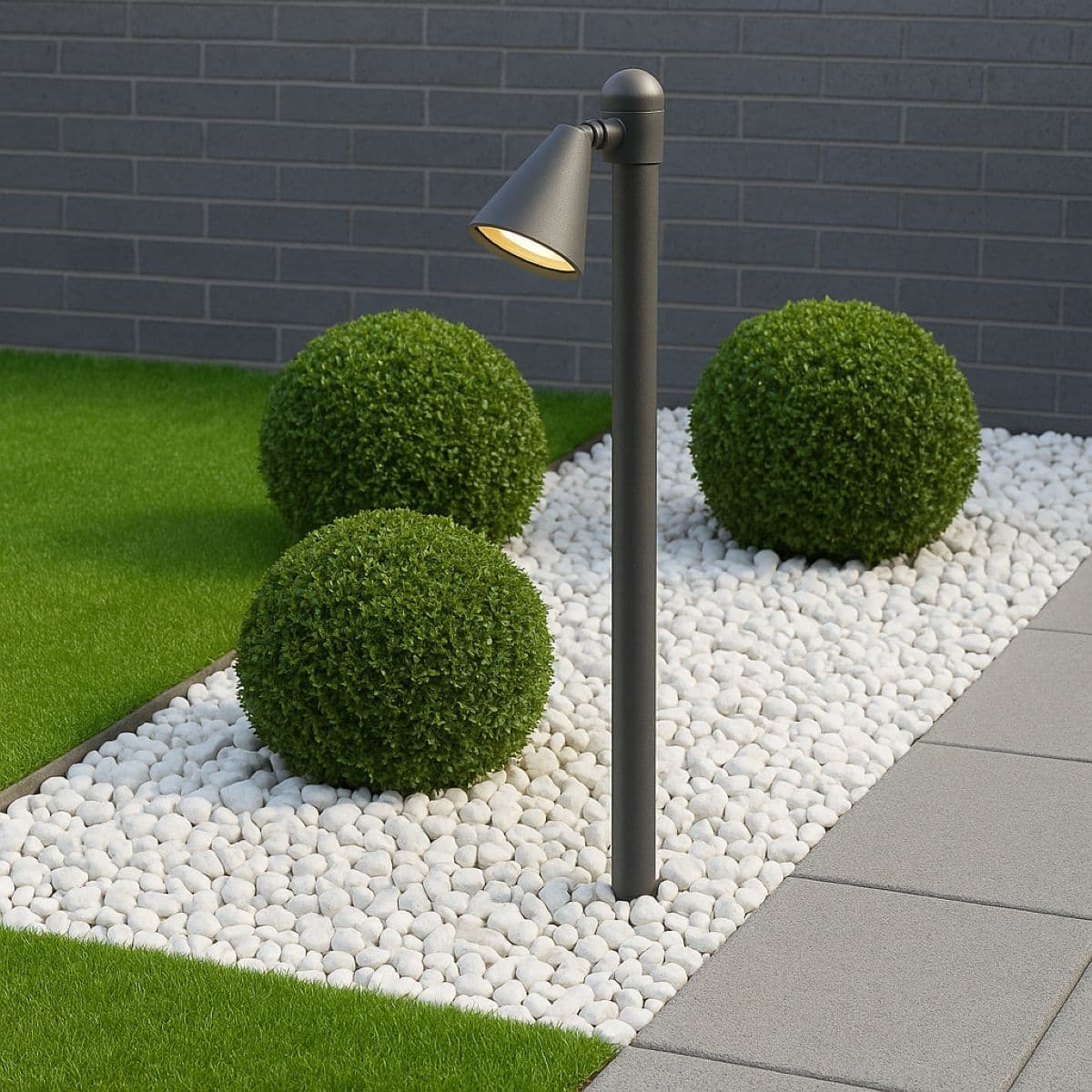 Molly Dark Grey Cone Large Post Light