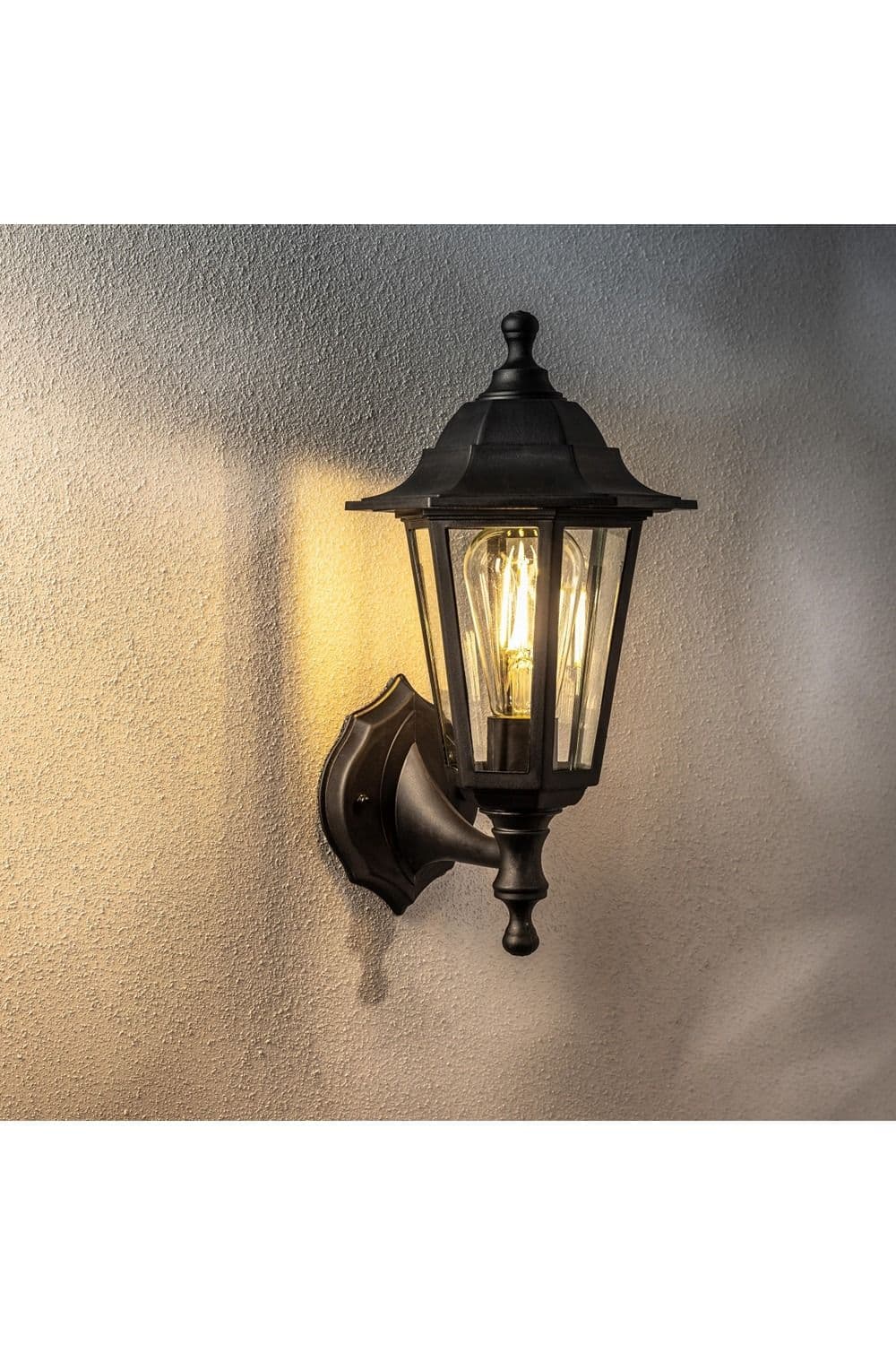 CGC Lighting 'Yasmin' Black Outdoor Traditional Lantern Style Wall Light