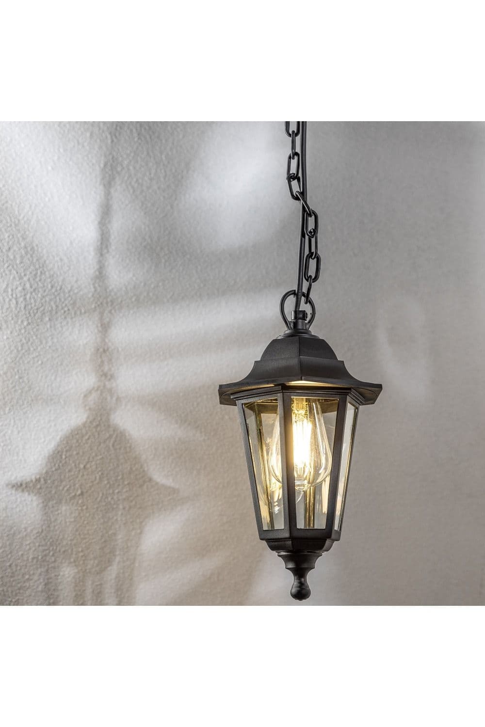 'Yasmin' Black Outdoor Traditional Lantern Style Hanging Light