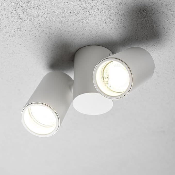 'Lup'  White Modern Double Two Head GU10 Adjustable Ceiling Spotlight