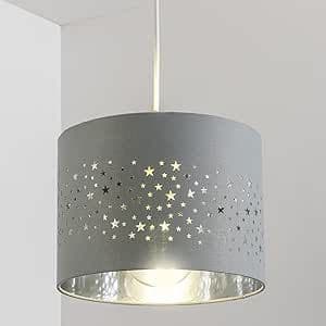 'Stardust' Grey Star Easy Fit  Ceiling Lamp Shade