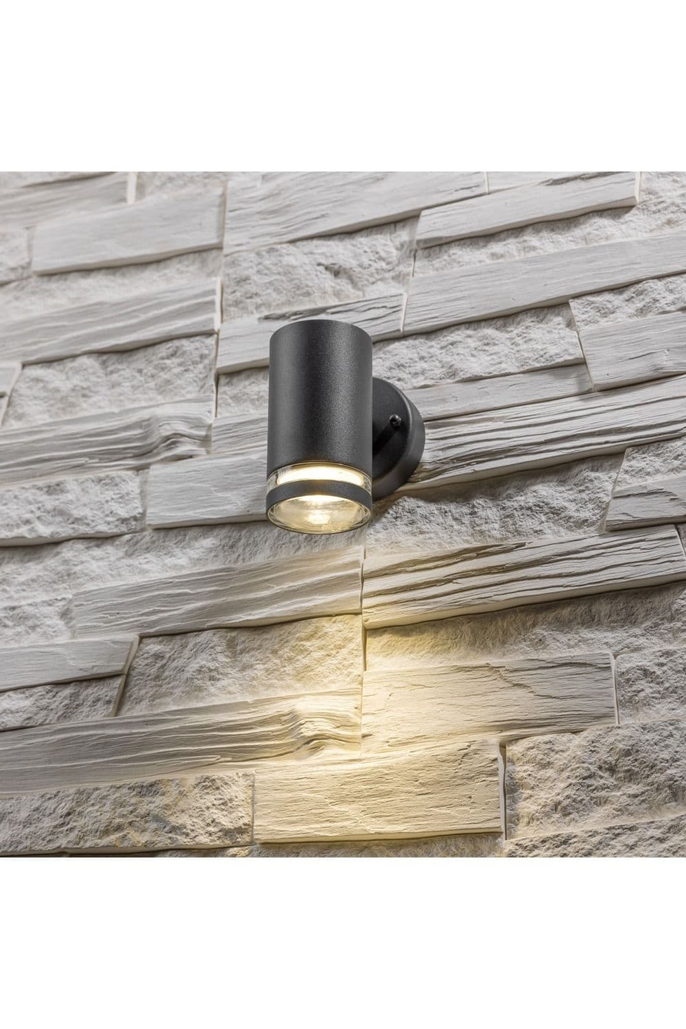 'Jennifer' Dark Grey Outdoor Single Spot Cylinder Outdoor GU10 Wall Light