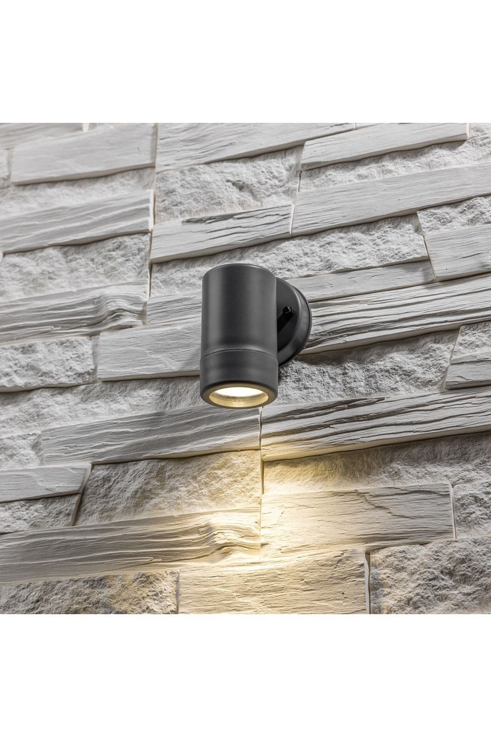 CGC Lighting 'Valentine'  Dark Grey Outdoor Single Spot Cylinder GU10 Outdoor Wall Light