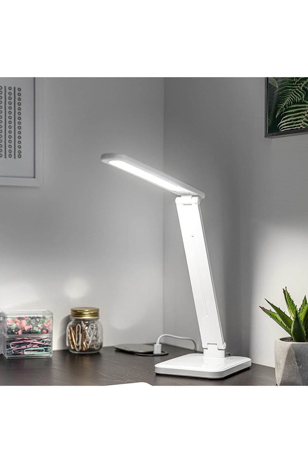 'Izzy'  White LED Desk Lamp