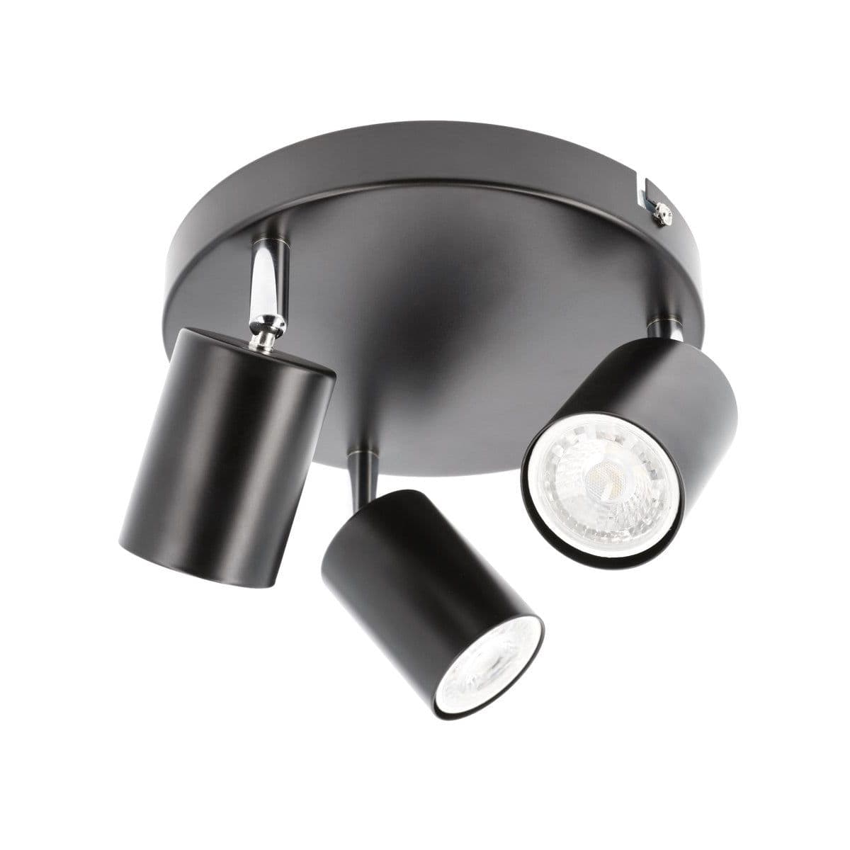 'Jack'  Black Three Head GU10 Ceiling Spot Light