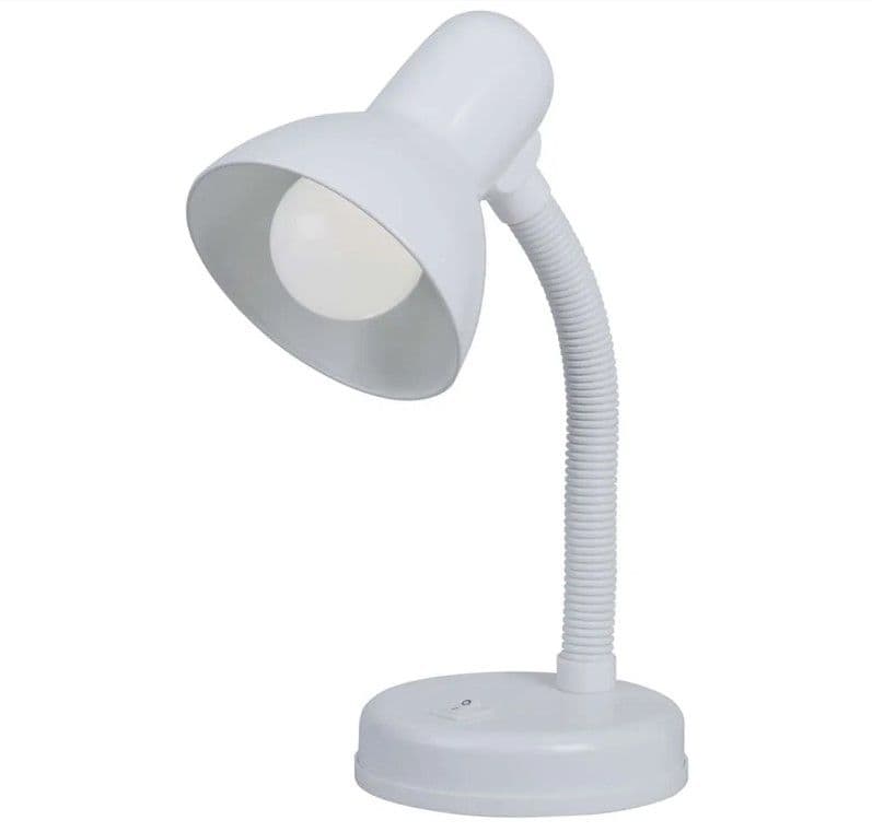 Flexi White Traditional Flexible Desk Lamp