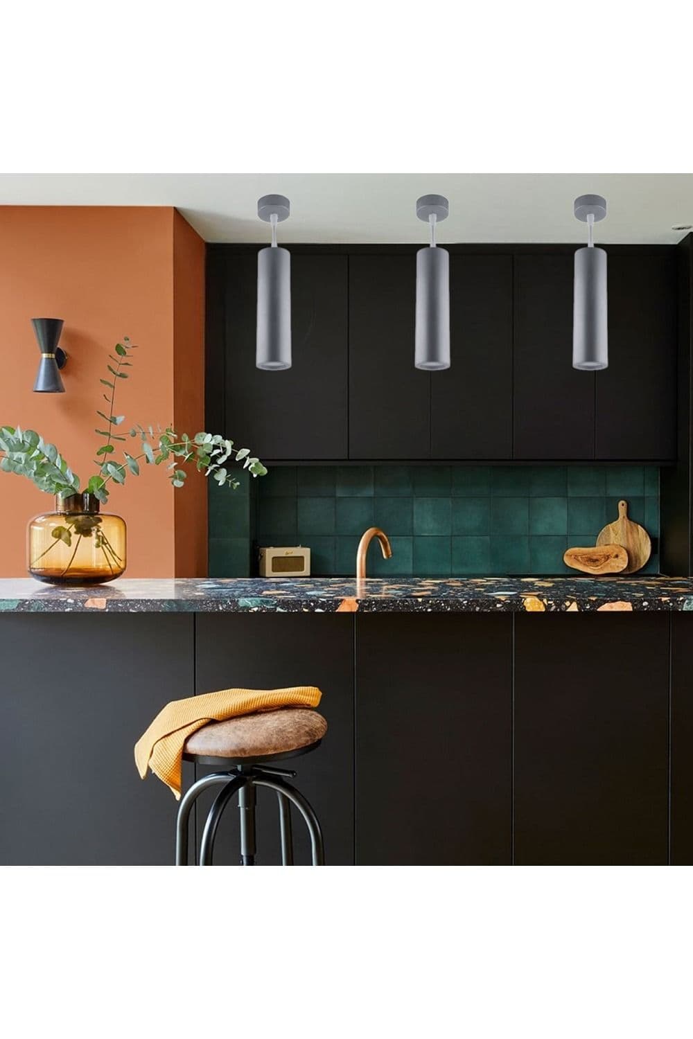 'Elle' Silver Adjustable Pendant Light