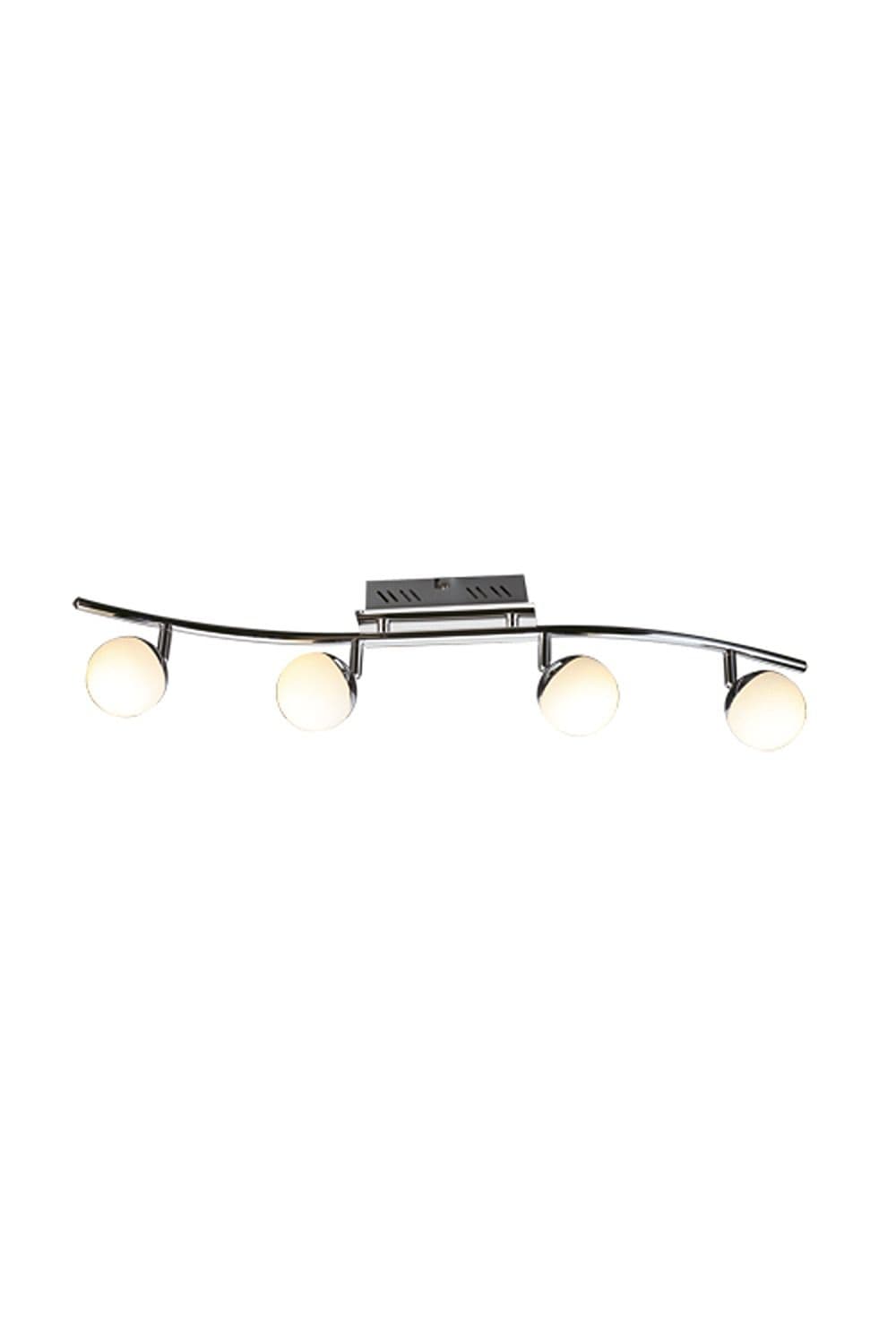 'Sara' Chrome LED Four Head Opal Diffuser Ceiling Spotlight