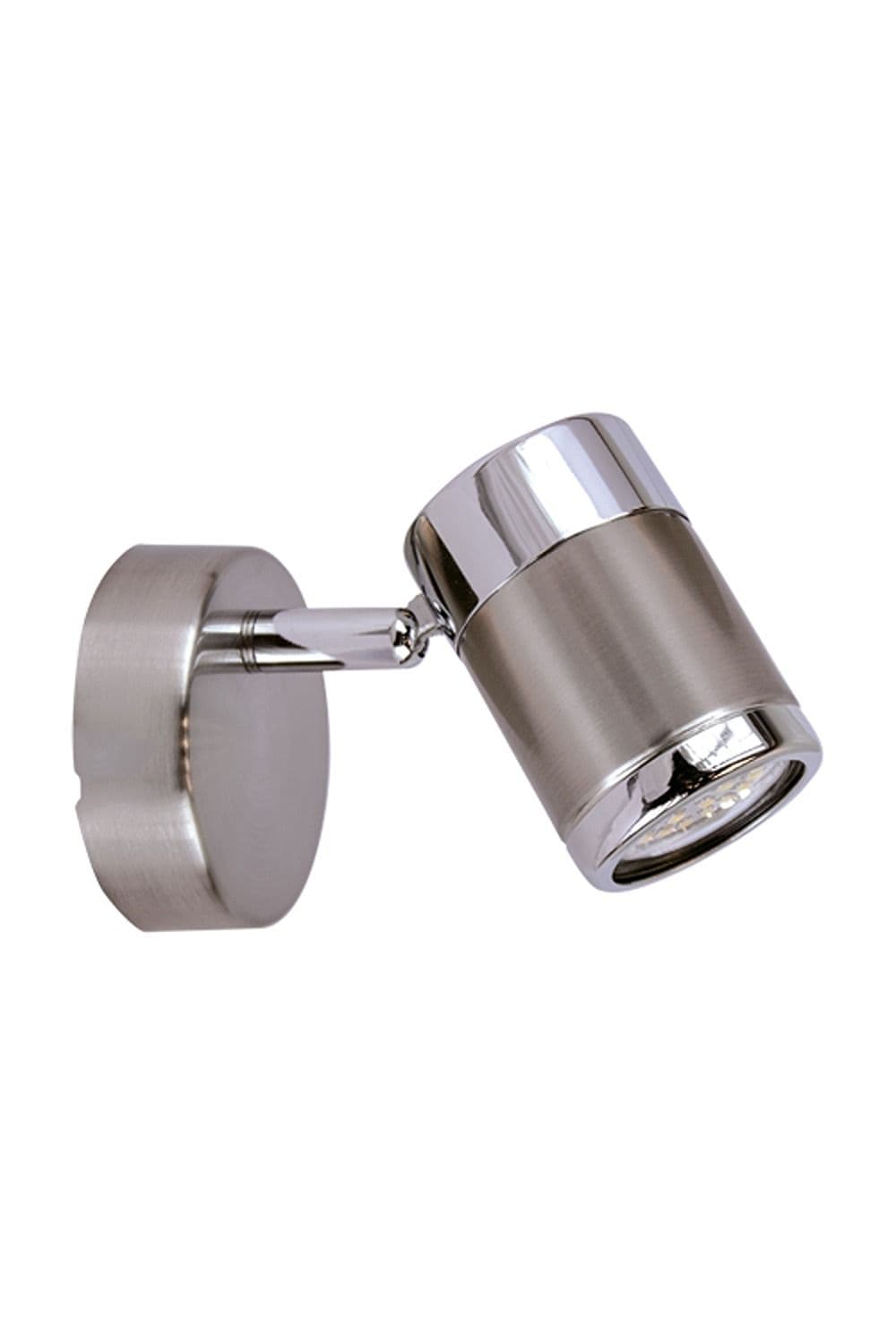 'Honor' Polished and Satin Chrome Adjustable Wall/Ceiling Spotlight