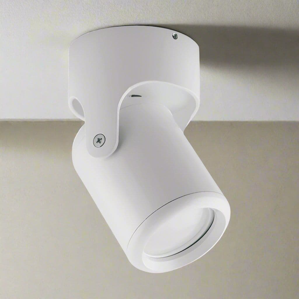 'Fran' White GU10 Ceiling Wall Spot Light With Adjustable Head
