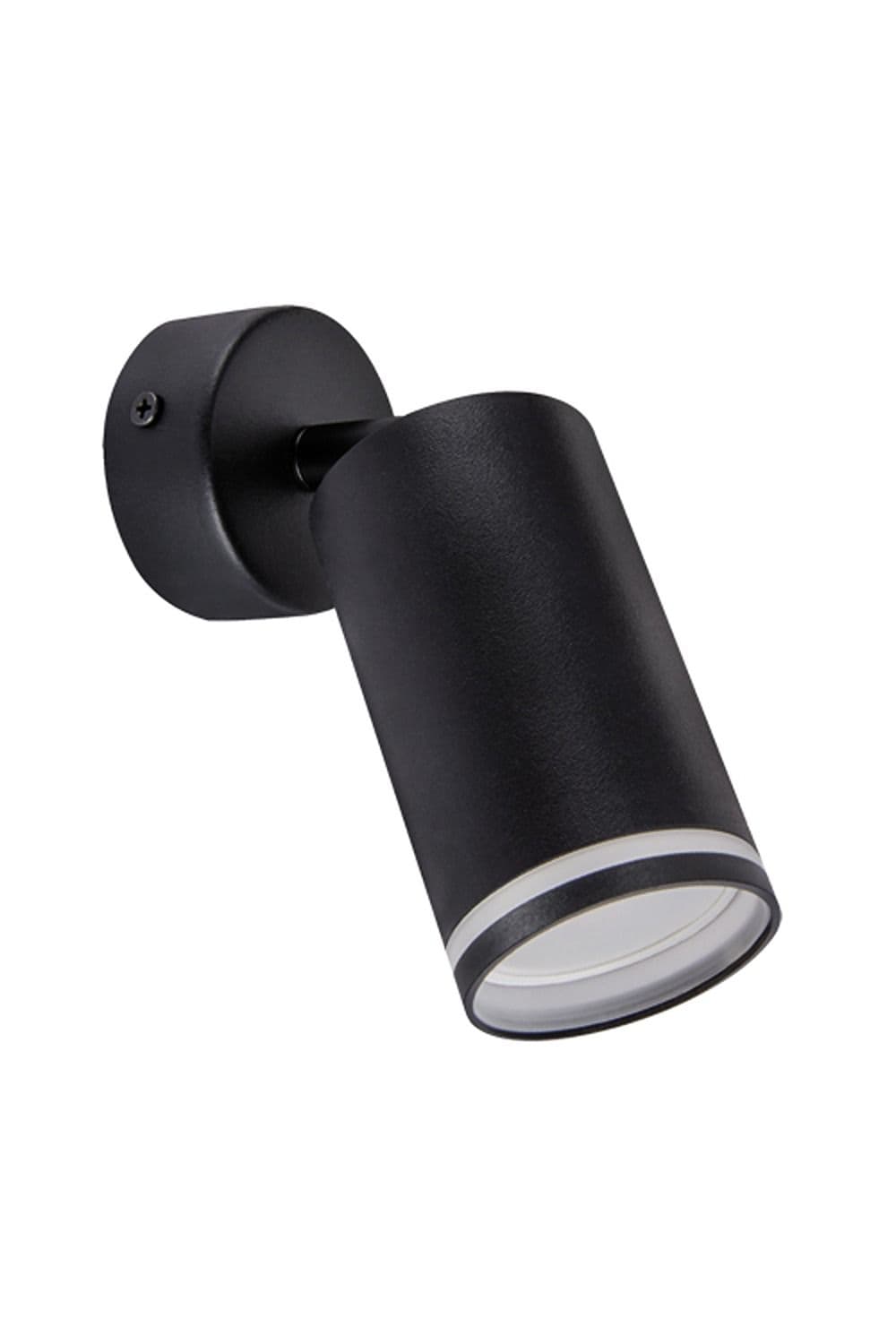 'Oli' Black GU10 Ceiling Wall SpotLight Halo Ring With Adjustable Head