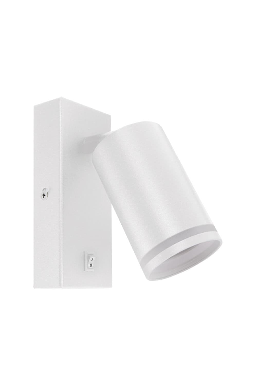 'Bella' White GU10 Wall Light Halo Reflector With On/Off Switch
