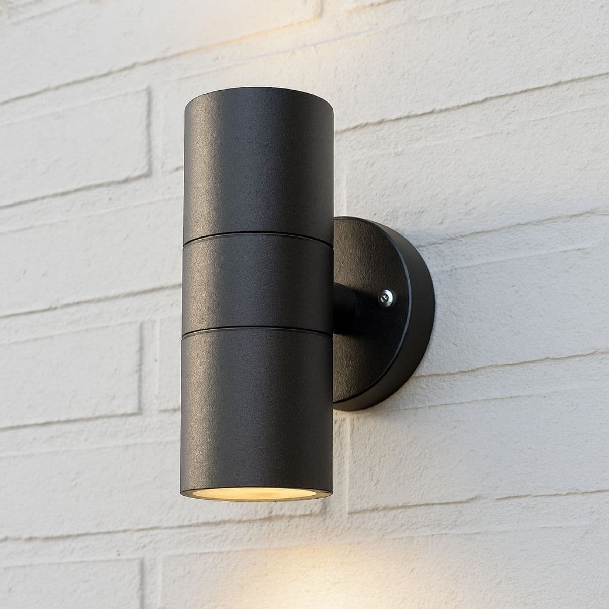 CGC Lighting 'Leon' Black Stainless Steel GU10 Up and Down Outdoor Wall Light IP44