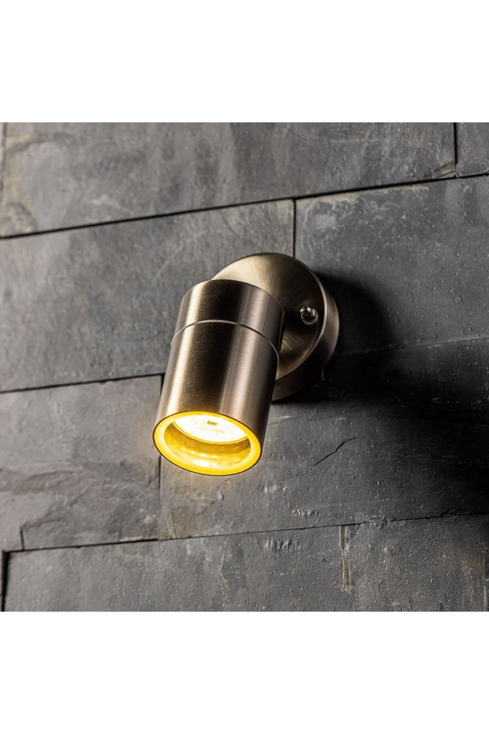 CGC Lighting 'Alesha' Stainless Steel Adjustable Outdoor Wall Spotlight