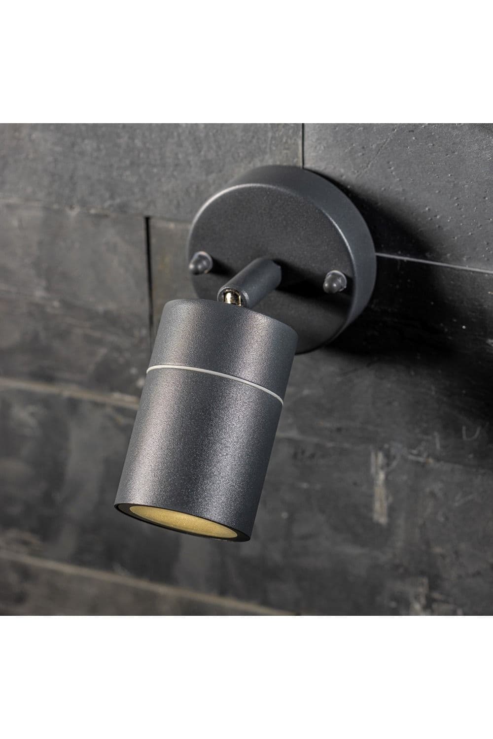 CGC lighting 'Mia' Dark Grey Stainless Steel GU10 Adjustable Outdoor Wall Light IP44