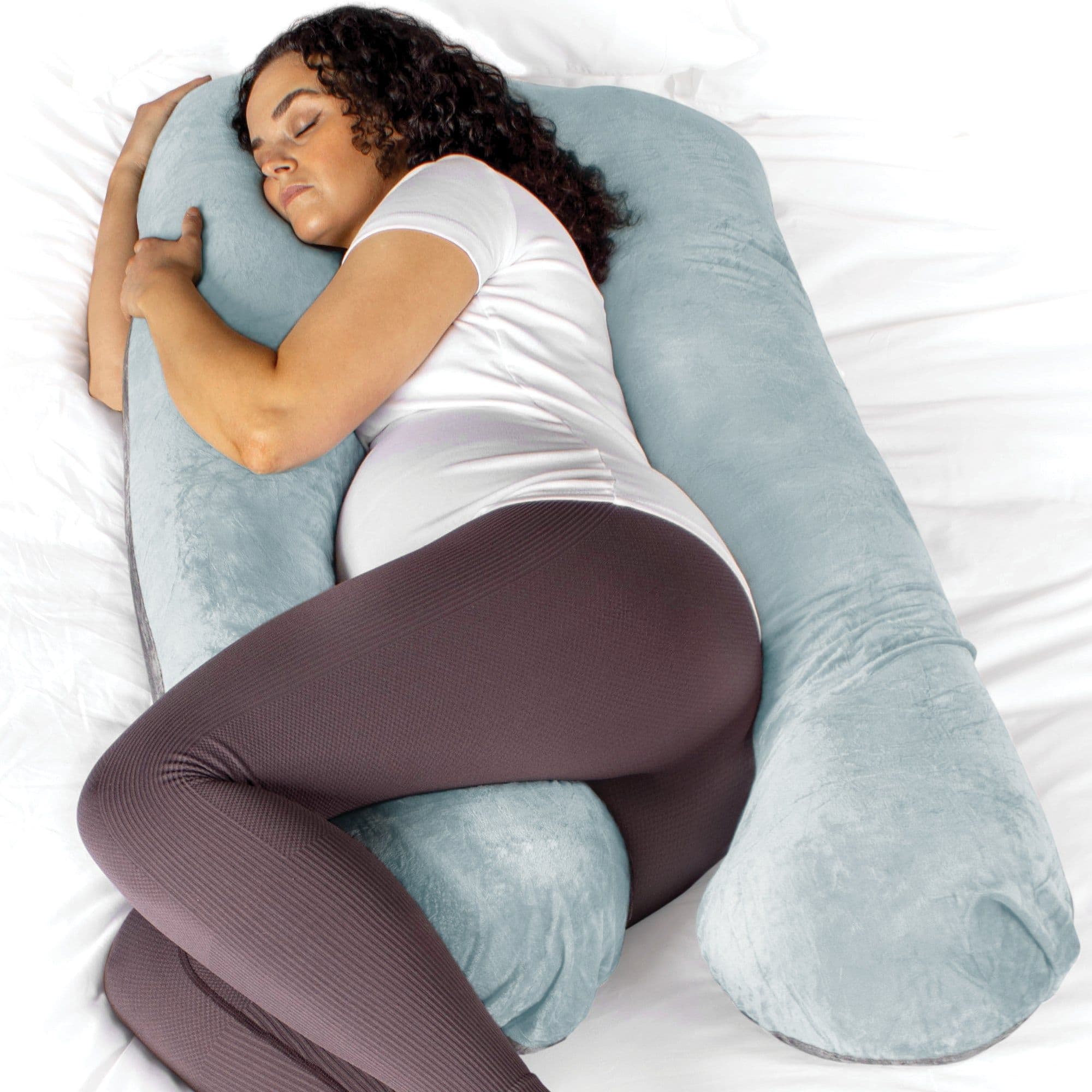 Pregnancy Pillow Memory Foam U Shaped Maternity Support Pillow & Grey