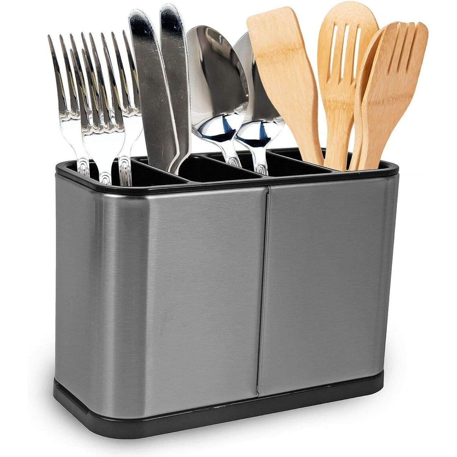 Kitchen Cutlery Utensil Holder Stainless Steel Kitchens Countertop Organizer