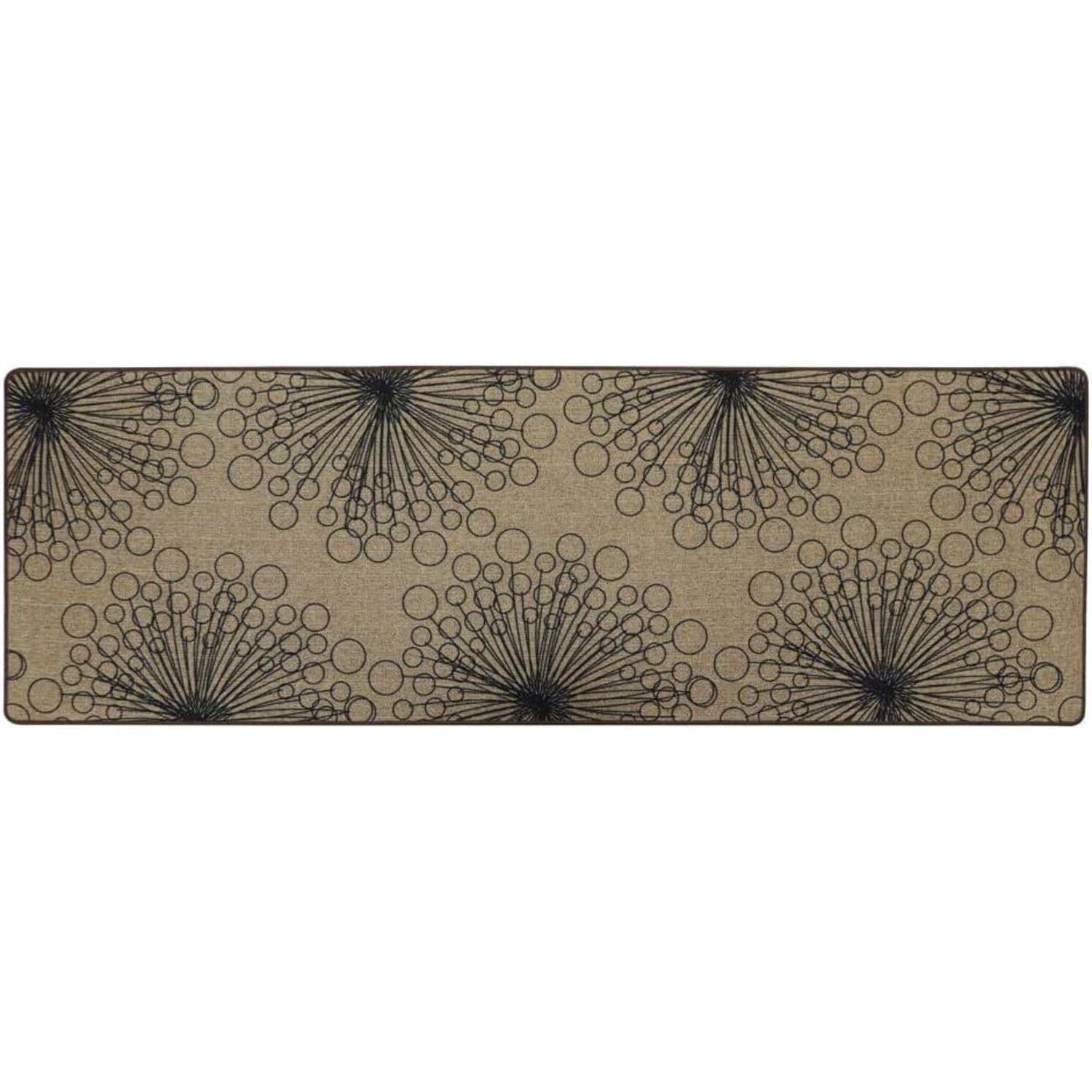Elegance Runner Mat Dandelion Clock Designed Rubber Door Mat